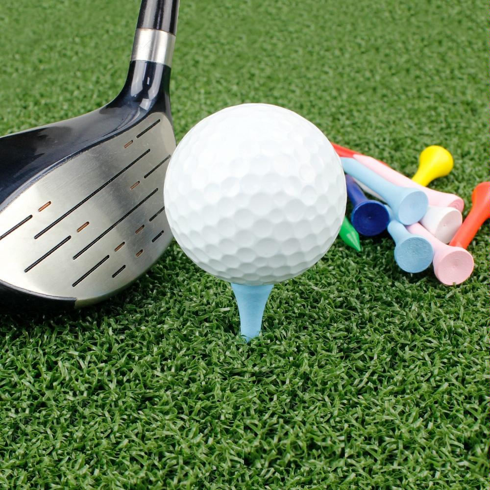 40 Wooden Golf Tees with Ball Holder - 42Mm