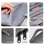 Grey Sheepskin Leather Bag for 9.7-11 Inch Laptops - Portable and Stylish - 45-Degree Angle