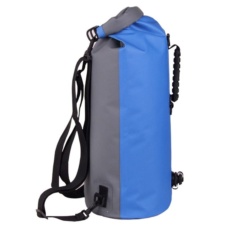 Waterproof Outdoor Rafting Backpack Inflatable Swimming Tote Bag For River Tracing And More - Blue