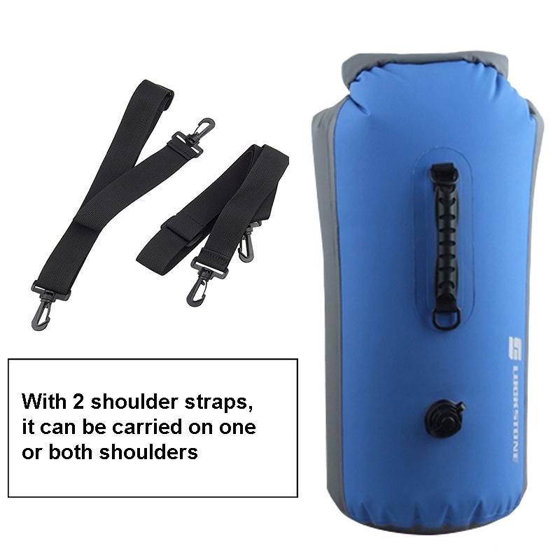 Waterproof Outdoor Rafting Backpack Inflatable Swimming Tote Bag For River Tracing And More - Blue