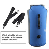 Waterproof Outdoor Rafting Backpack Inflatable Swimming Tote Bag For River Tracing And More - Blue - Rear View