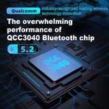 Wireless Bluetooth Module for Headset - Qualcomm 5.2 - Black Earhook - 45-Degree Angle