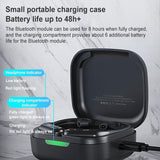 Wireless Bluetooth Module for Headset - Qualcomm 5.2 - Black Earhook - Rear View