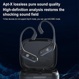 Wireless Bluetooth Module for Headset - Qualcomm 5.2 - Black Earhook - Low Angle