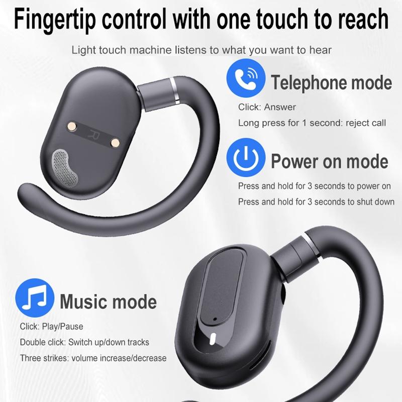 Wireless Stereo Earphones with Charging Case - Outdoor Sound - Black