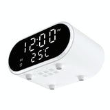 15W Wireless Charger With Mirror & Clock - Black - Front View