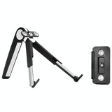 Portable Laptop and Tablet Stand - Foldable - Black - Side View