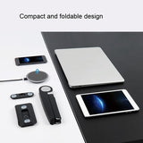 Portable Laptop and Tablet Stand - Foldable - Black - Low Angle