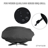Waterproof Cover for Weber 7100 / Q100 / Q1000 - 67.1x44x32cm - Ideal for Outdoor Camping and Garden - Top-Down View