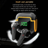 Intelligent Bluetooth Earphones with Digital Display - Pro 90 Hifi Black - Rear View