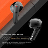 Intelligent Bluetooth Earphones with Digital Display - Pro 90 Hifi Black - Close-Up Angle