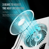 Silver Foldable Laptop Bracket with Fan - Space-saving Design - Top-Down View