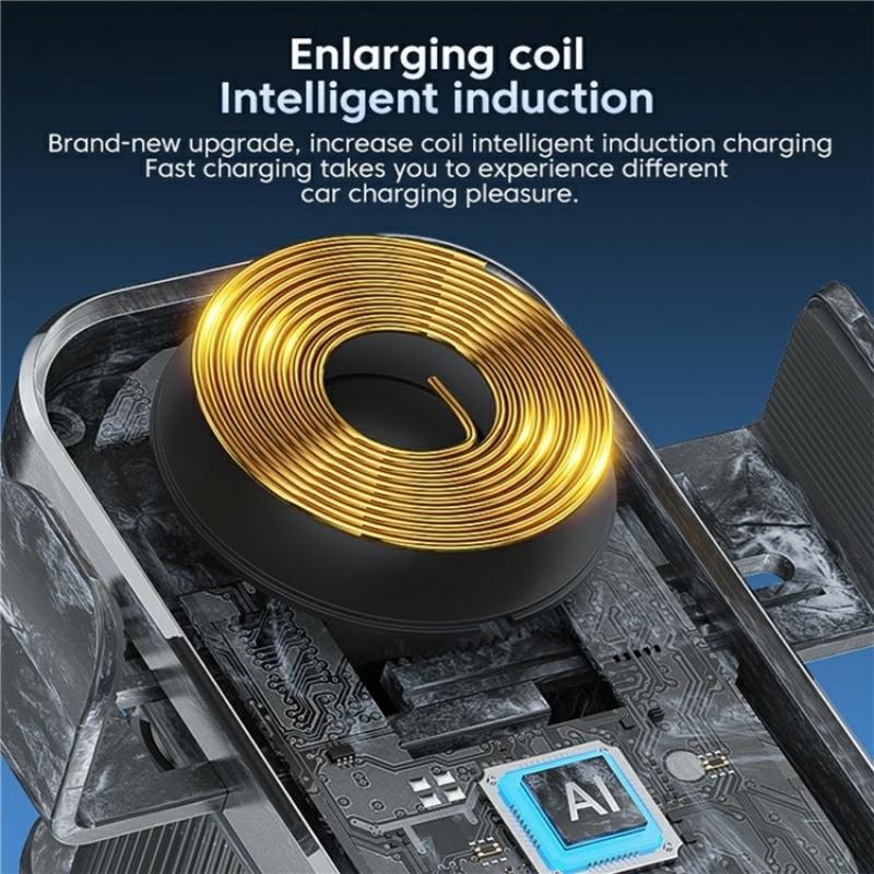 Intelligent Wireless Car Vent Charger - 66w High Power - Silver