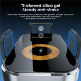 Intelligent Wireless Car Vent Charger - 66w High Power - Silver - Low Angle