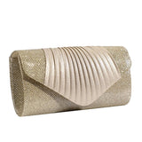 Chic Pleated Square Party Bag For Bridesmaids - Front View