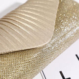 Chic Pleated Square Party Bag For Bridesmaids - 45-Degree Angle