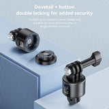 Universal Magnetic Quick Release Adapter Kit For Action Cameras - Low Angle
