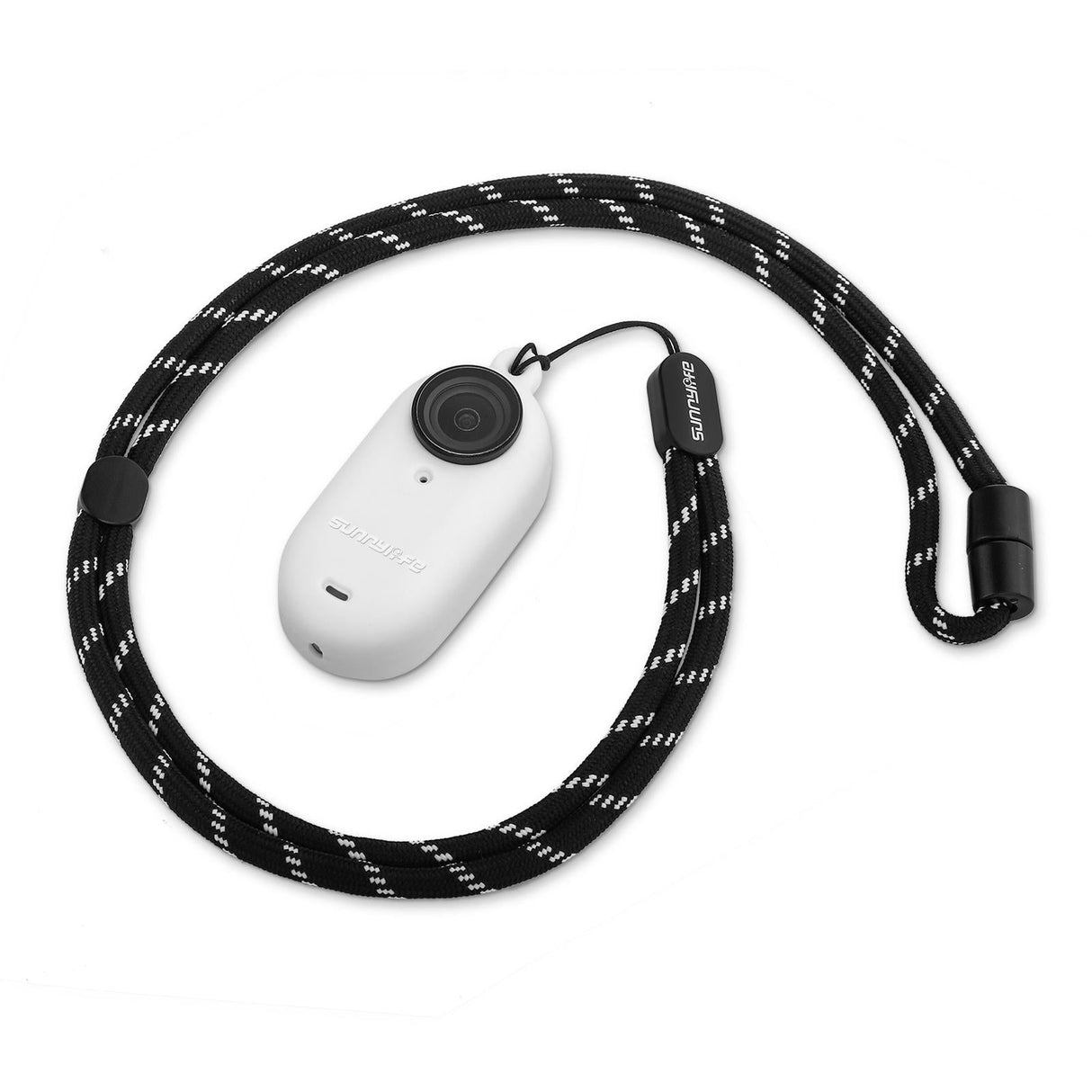 Silicone Camera Body Case with Lens Cap and Neck Strap for Insta360 Go 3 - Black