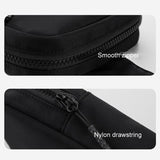 Lightweight Outdoor Sports Chest Bag Cell Phone Crossbody Pack - Black - Rear View