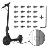 21-piece Battery Compartment Screws Set for Xiaomi Mijia M365 Pro - White - Side View
