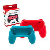 Improved Joy Con Grip for Nintendo Switch - Better Control - Red + Blue - Front View