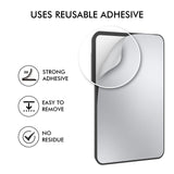 Universal Adhesive Silicone Card Case For Mobile Phones - Black - Side View