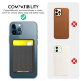Universal Adhesive Silicone Card Case For Mobile Phones - Black