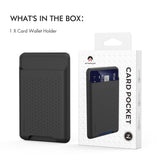 Universal Adhesive Silicone Card Case For Mobile Phones - Black