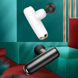 Compact Multi-Gear Fascial Massager For Home Use - Black - Side View