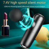 Compact Multi-Gear Fascial Massager For Home Use - Black - Top-Down View