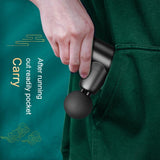 Compact Multi-Gear Fascial Massager For Home Use - Black - Rear View