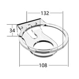 Wall-mounted / Desktop Acrylic Bracket for Apple Homepod Mini - White - Top-Down View