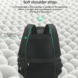 Men Simple Laptop Backpack - Compact & Stylish - Top-Down View