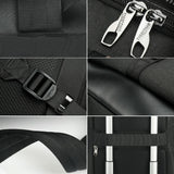 Men Simple Laptop Backpack - Compact & Stylish - Close-Up Angle