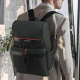 Men Simple Laptop Backpack - Compact & Stylish - Low Angle