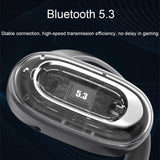 Adjustable Wireless Bluetooth Earphones with Noise Reduction - T35 Ows - Black - Extra Image