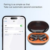 Adjustable Wireless Bluetooth Earphones with Noise Reduction - T35 Ows - Black