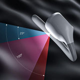 Waterproof Wireless Sports Bluetooth Earphones with Led Display - White - Rear View