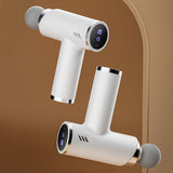 Silent Fascia Gun For Muscle Relaxation - High Frequency Vibration Massager - White - Extra Image