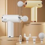 Silent Fascia Gun For Muscle Relaxation - High Frequency Vibration Massager - White - Extra Image