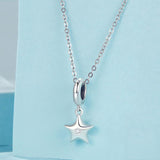 925 Sterling Silver Oxidized Star Bracelet With Beads - Rear View