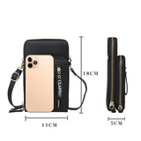 Red Pu Mobile Phone Bag For Women Large Capacity - Top-Down View