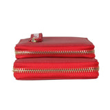 Red Pu Mobile Phone Bag For Women Large Capacity - Rear View