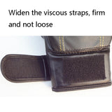 Half-Finger Boxing Gloves For Adults - Ideal For Fighting And Punching - Red - Top-Down View