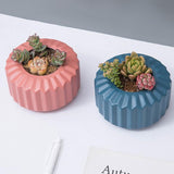 Versatile Vase for Wet and Dry Flowers - Glazed Decorative Pot - Sea Blue - 45-Degree Angle