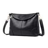Stylish Soft Leather Shoulder Bag - Blue