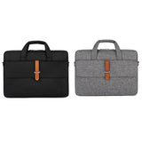13-13.3 Inch Multifunctional Laptop Bag - Durable Shoulder & Handheld Design - Black - Side View
