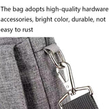 13-13.3 Inch Multifunctional Laptop Bag - Durable Shoulder & Handheld Design - Black - Close-Up Angle