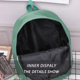 Simple Women Travel Backpack Solid Colour - Black