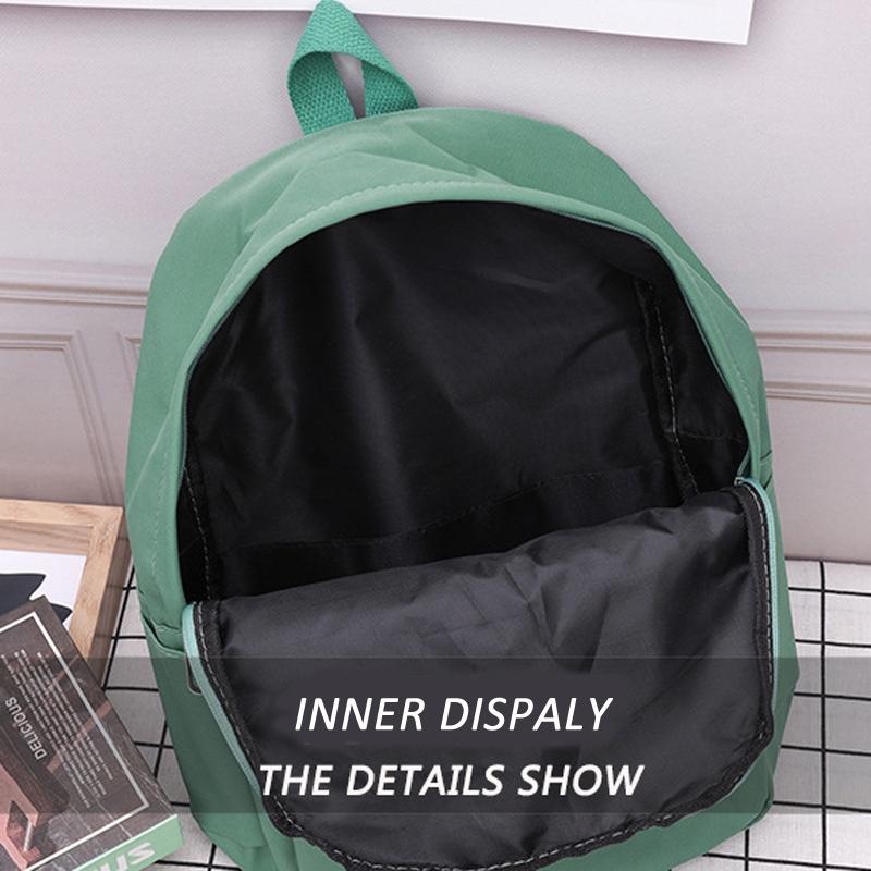 Simple Women Travel Backpack Solid Colour - Black